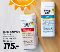 Bilka Longo Vital+10%, DKK 115 tilbud