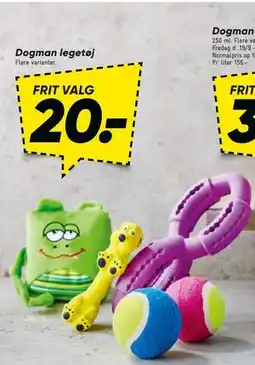 Bilka Dogman legetøj, DKK 20 tilbud