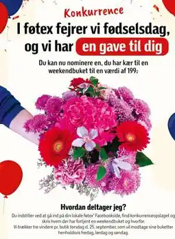 Føtex I føtex fejrer vi fødselsdag, og vi har en gave til dig, DKK 199 tilbud