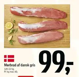 Føtex Mørbrad af dansk gris, DKK 99 tilbud