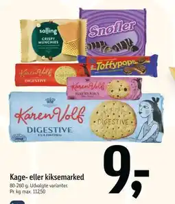 Føtex Kage- eller kiksemarked, DKK 9 tilbud