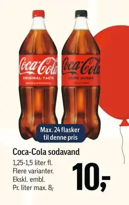 Føtex Coca-Cola sodavand, DKK 10 tilbud
