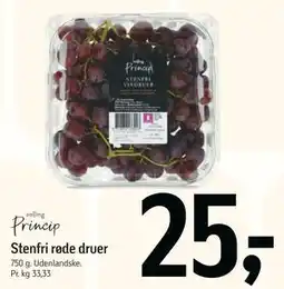 Føtex Stenfri røde druer, DKK 25 tilbud