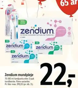 Føtex Zendium mundpleje, DKK 22 tilbud