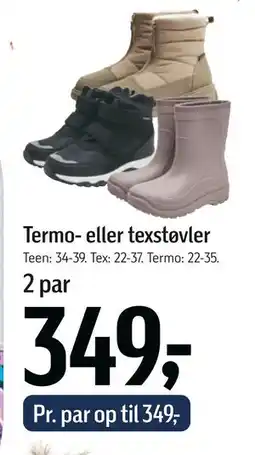 Føtex Termo- eller texstøvler, DKK 349 tilbud