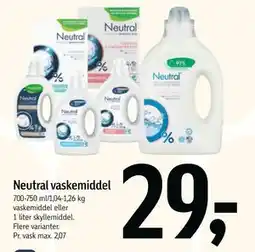 Føtex Neutral vaskemiddel, DKK 29 tilbud