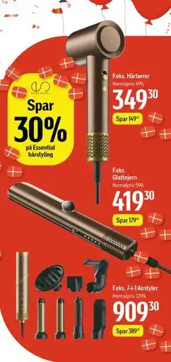 Føtex Spar 30% på Essential hårstyling tilbud