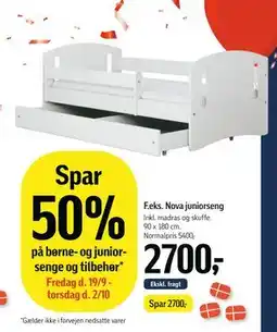 Føtex Spar 50% på børne- og juniorsenge og tilbehør tilbud