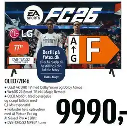 Føtex LG OLED77B46, DKK 9990 tilbud