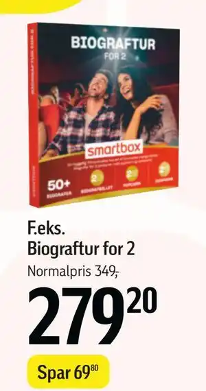 Føtex Biograftur for 2, DKK 279.2 tilbud