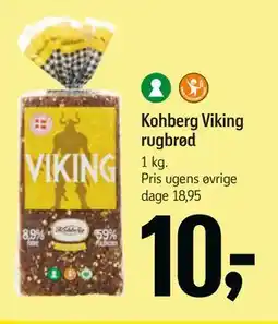 Føtex Kohberg Viking rugbrød, DKK 10 tilbud