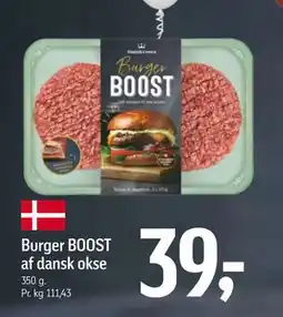 Føtex Burger BOOST af dansk okse, DKK 39 tilbud