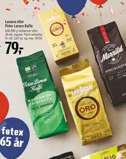 Føtex Lavazza eller Peter Larsen Kaffe, DKK 79 tilbud