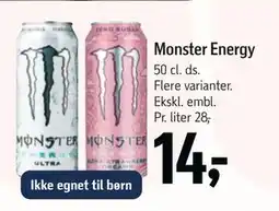 Føtex Monster Energy, DKK 14 tilbud