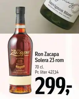 Føtex Ron Zacapa Solera 23 rom, DKK 299 tilbud