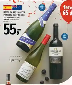 Føtex Baron de Ley Reserva, Perelada eller Selaks, DKK 55 tilbud