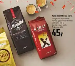 Føtex Karat eller Merrild kaffe, DKK 45 tilbud