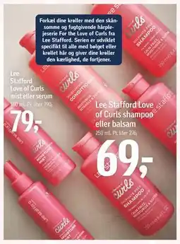 Føtex Lee Stafford Love of Curls mist eller serum, DKK 79 tilbud
