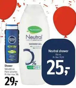 Føtex Neutral shower, DKK 25 tilbud