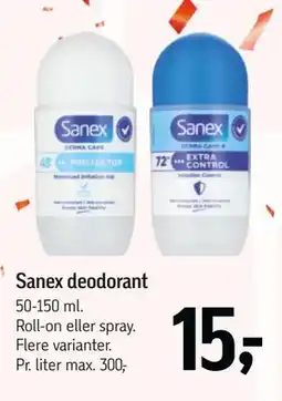 Føtex Sanex deodorant, DKK 15 tilbud