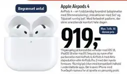 Føtex Apple Airpods 4, DKK 919 tilbud