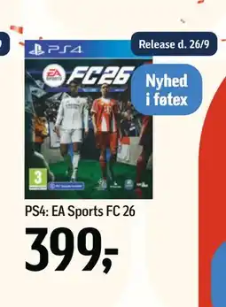 Føtex PS4: EA Sports FC 26, DKK 399 tilbud