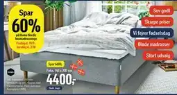 Føtex Spar 60% på Huma Nordic boxmadrassenge, DKK 4400 tilbud