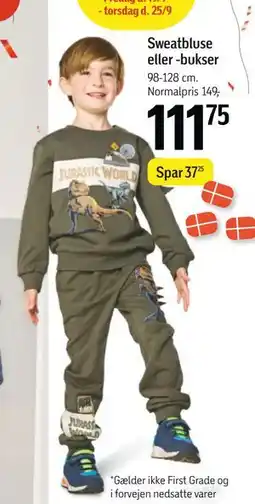 Føtex Sweatbluse eller -bukser, DKK 111.75 tilbud