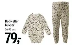 Føtex Body eller bukser, DKK 79 tilbud