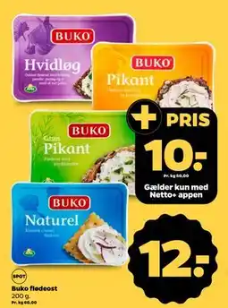 Netto Buko flødeost, DKK 12, App-pris tilbud