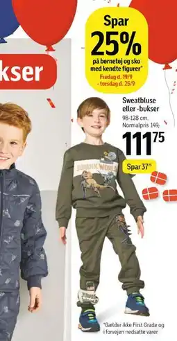 Føtex Spar 25% på børnetøj og sko med kendte figurer tilbud