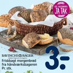 REMA 1000 Friskbagt morgenbrød fra håndværksbageren Pr. stk., DKK 3 tilbud