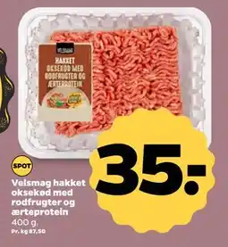 Netto Velsmag hakket oksekød med rodfrugter og ærteprotein, DKK 35 tilbud