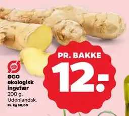 Netto ØGO økologisk ingefær, DKK 12 tilbud