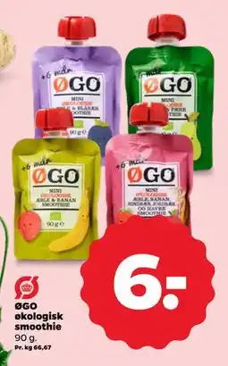 Netto ØGO økologisk smoothie, DKK 6 tilbud