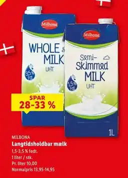 Lidl Langtidsholdbar mælk, DKK 10 tilbud