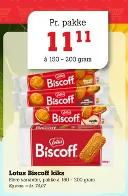 Poetzsch Padborg Lotus Biscoff kiks, DKK 11.11 tilbud