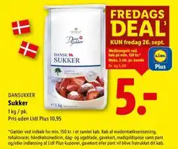 Lidl Sukker, DKK 10.95, App-pris tilbud
