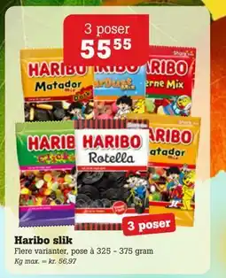 Poetzsch Padborg Haribo slik, DKK 55.55 tilbud