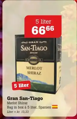 Poetzsch Padborg Gran San-Tiago Merlot Shiraz, DKK 66.66 tilbud