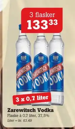 Poetzsch Padborg Zarewitsch Vodka, DKK 133.33 tilbud