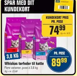 Otto Duborg Whiskas tørfoder til katte, DKK 89.99, Medlemspris tilbud