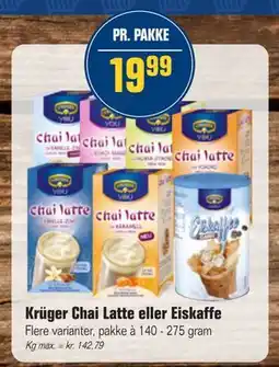 Otto Duborg Krüger Chai Latte eller Eiskaffe, DKK 19.99 tilbud