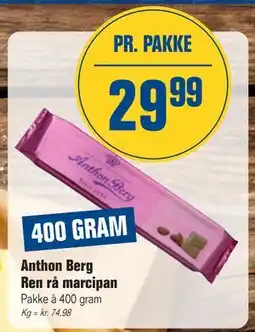 Otto Duborg Anthon Berg Ren rå marcipan, DKK 29.99 tilbud