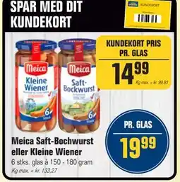 Otto Duborg Meica Saft-Bochwurst eller Kleine Wiener, DKK 19.99, Medlemspris tilbud