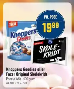 Otto Duborg Knoppers Goodies eller Fazer Original Skolekridt, DKK 19.99 tilbud