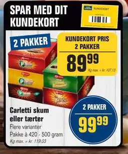Otto Duborg Carletti skum eller tærter, DKK 99.99, Medlemspris tilbud