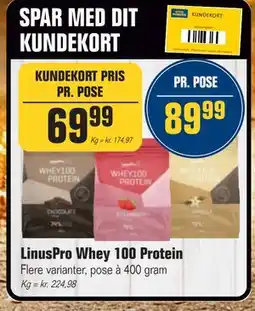 Otto Duborg LinusPro Whey 100 Protein, DKK 89.99, Medlemspris tilbud