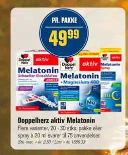 Otto Duborg Doppelherz aktiv Melatonin, DKK 49.99 tilbud