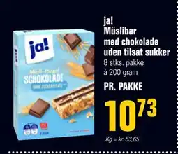 Otto Duborg ja! Müslibar med chokolade uden tilsat sukker, DKK 10.73 tilbud